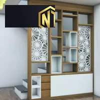 VÁCH NGĂN TRANG TRÍ HOA VĂN TRẮNG ĐƠN GIẢN GIÁ RẺ
